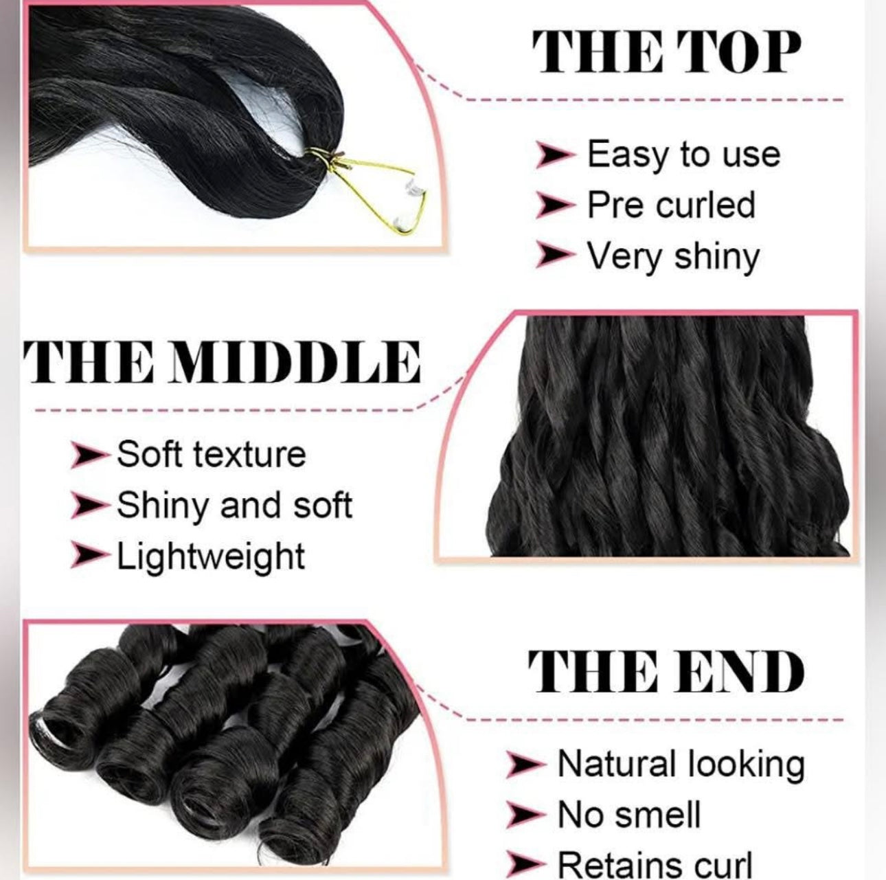 French Curl Braiding Hair