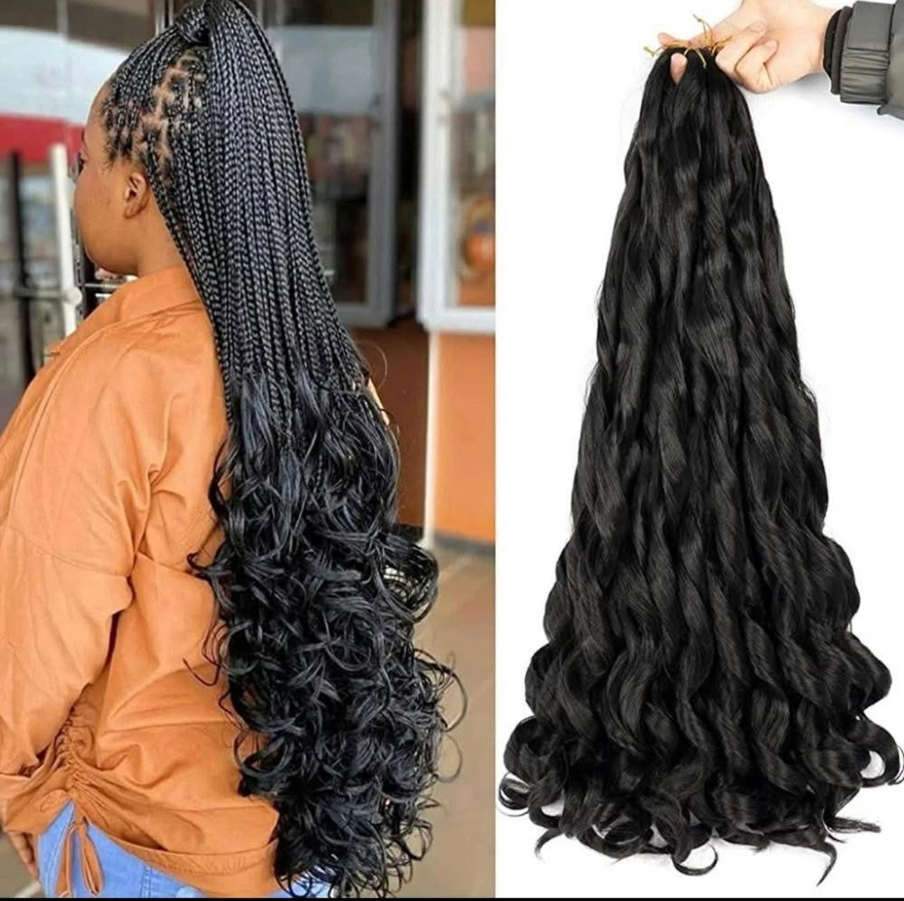 French Curl Braiding Hair