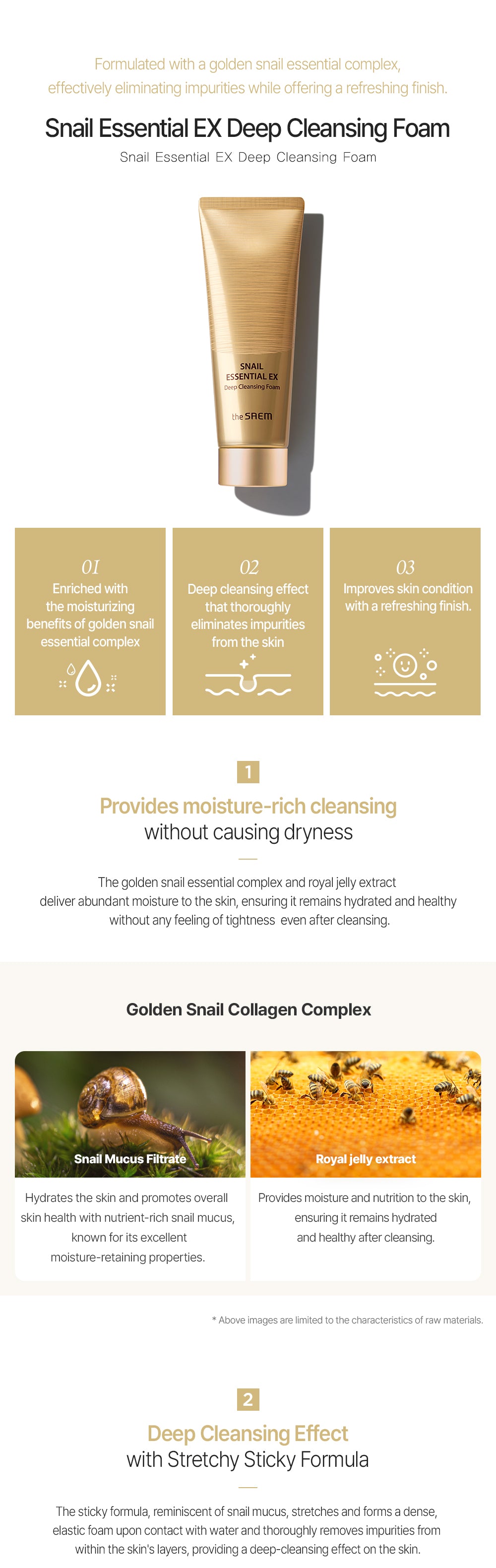 Snail Essential Ex Deep Cleansing Foam