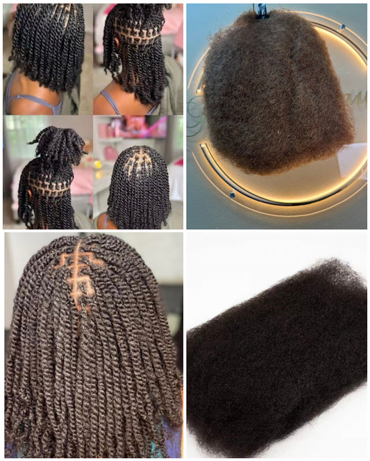 Afro Kinky Curl Pre Stretched Hair